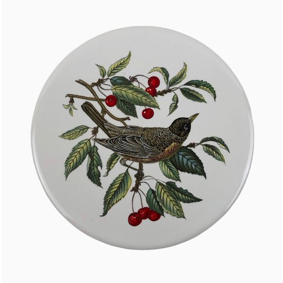Hyalyn Set Of 2 Ceramic Bird Design Coasters Trivets Wall Hangings Cork Backing - Picture 9 of 10